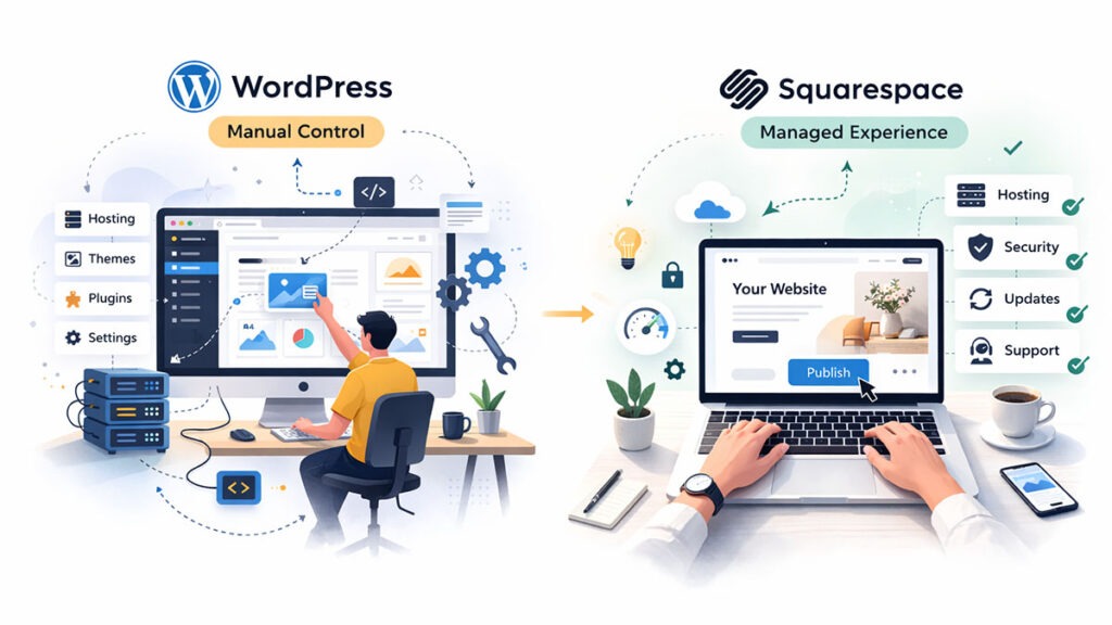 Ease of Use - WordPress vs Squarespae